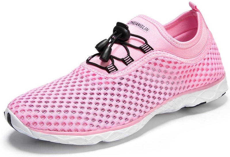 Zhuanglin Women's Quick Drying Aqua Water Shoes,Pink,9 B(M) US - Image 3